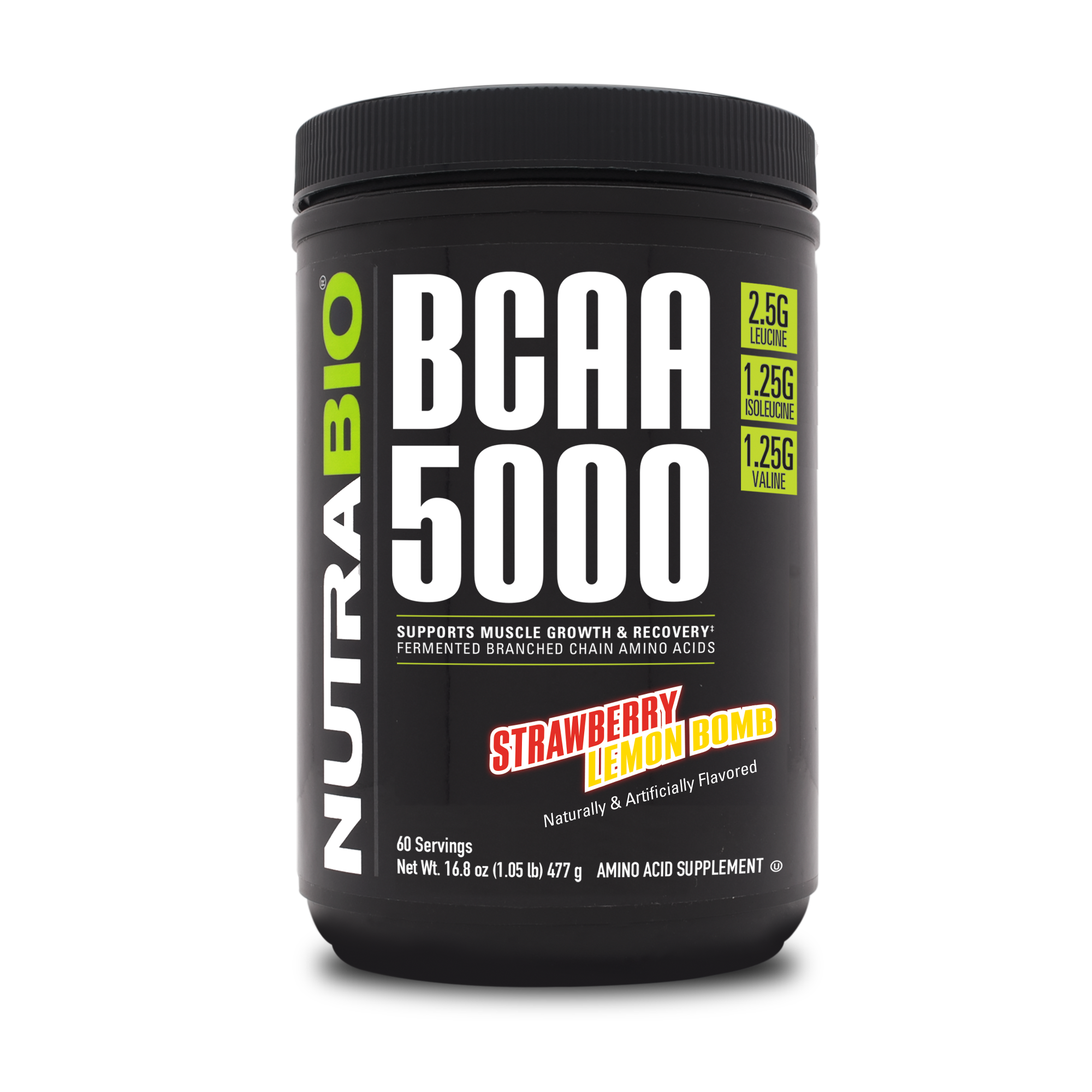 NutraBio BCAA 5000 - 60份 (444克)
