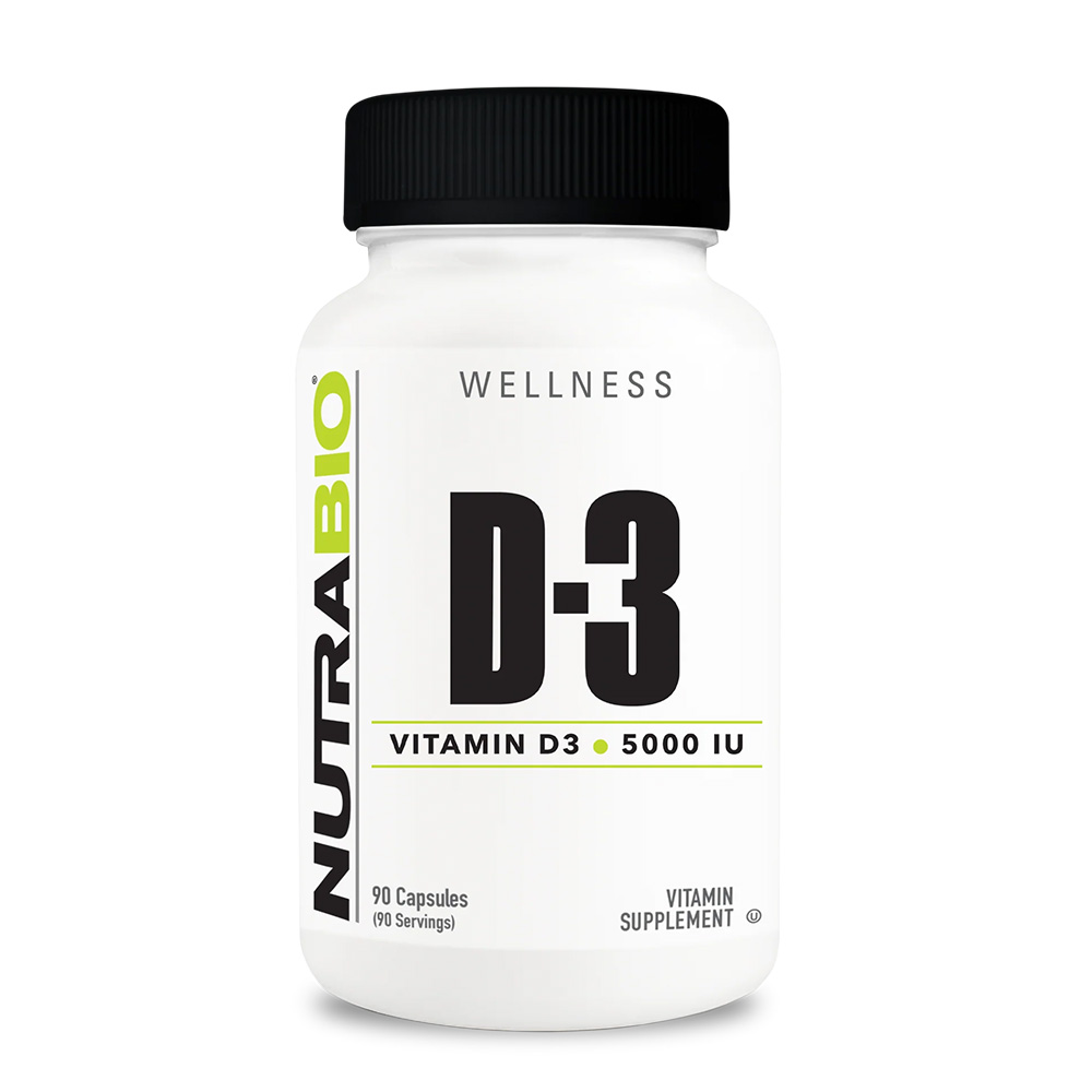 NutraBio 維他命 D-3 (2000iu) - 90粒蔬菜膠囊